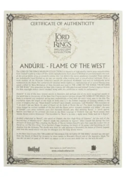 Herr der Ringe - Anduril Schwert - Museum Collection