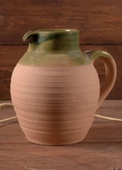 Historischer Wein-Schankkrug aus Ton, 2 Liter