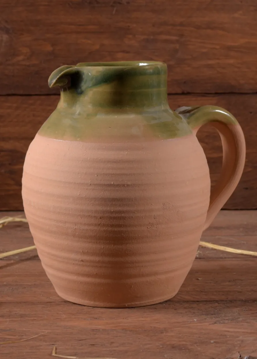 Historischer Wein-Schankkrug aus Ton, 2 Liter