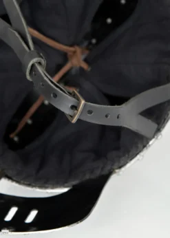 Hochmittelalter Spangenhelm mit Gesichtsplatte, 2 mm Stahl