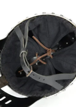 Hochmittelalter Spangenhelm mit Gesichtsplatte, 2 mm Stahl