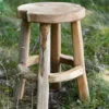 Holz-Hocker, ca. 45 cm hoch