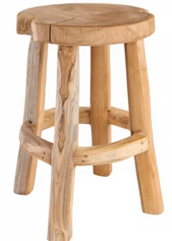 Holz-Hocker, ca. 45 cm hoch