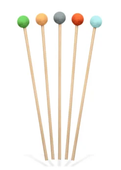 Holzpfeile Set, 5 tlg. mit bunten Filzköpfen
