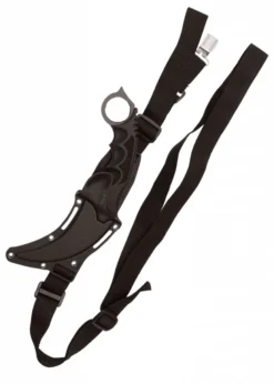 Honshu Karambit-Messer, Schwarz, mit Schultergurt