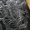 Hornbecher, Bierkrug mit Holzboden und Odin-Motiv