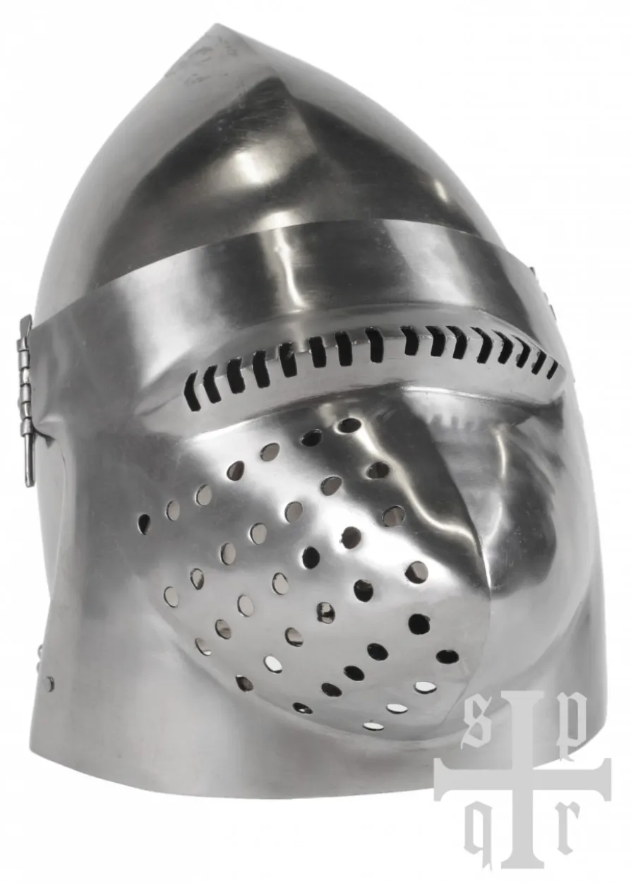 Hundsgugel, Mittelalter-Helm, Schloss Churburg ca. 1395, 1,2 mm Stahl
