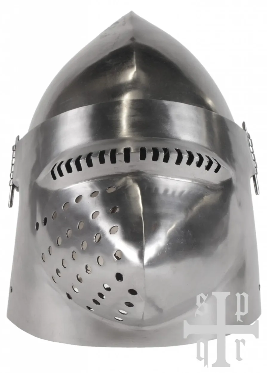 Hundsgugel, Mittelalter-Helm, Schloss Churburg ca. 1395, 1,2 mm Stahl