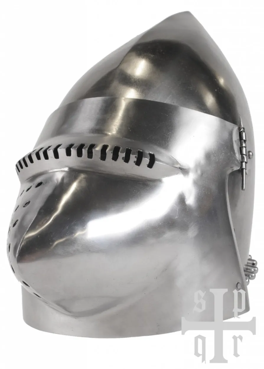 Hundsgugel, Mittelalter-Helm, Schloss Churburg ca. 1395, 1,2 mm Stahl