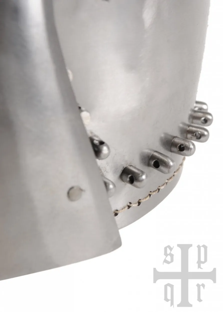 Hundsgugel, Mittelalter-Helm, Schloss Churburg ca. 1395, 1,2 mm Stahl