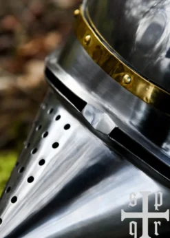 Hundsgugel, Mittelalter-Helm, ca. 1370, 1,6 mm Stahl