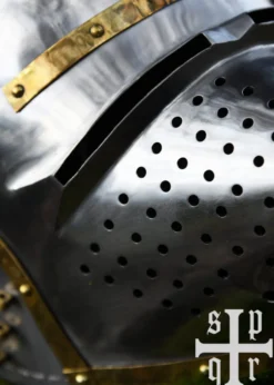 Hundsgugel, Mittelalter-Helm, ca. 1370, 1,6 mm Stahl