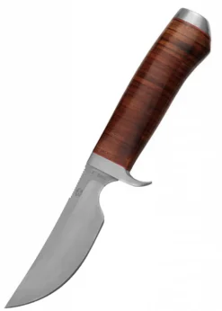 Impala Messer mit Trailing-Point-Klinge und Lederlamellengriff