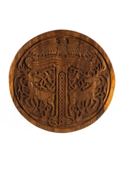 Irminsul, massive Holzscheibe
