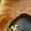 Italo-Korintherhelm mit Helmbusch, schwarz, verziert