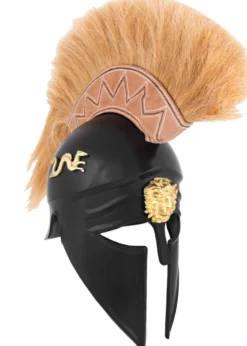 Italo-Korintherhelm mit Helmbusch, schwarz, verziert
