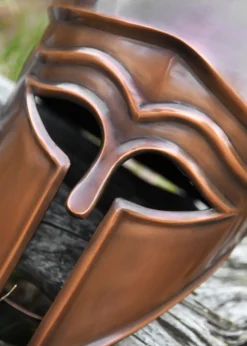 Italo-Korintherhelm, Stahl in Antikfinish