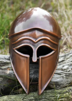 Italo-Korintherhelm, Stahl in Antikfinish