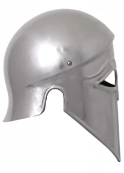 Italo-Korintherhelm, Stahl, mit Lederinlay