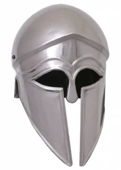 Italo-Korintherhelm, Stahl, mit Lederinlay