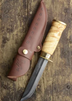 Jagdmesser Karhuleuku, sormisuojalla, Wood Jewel