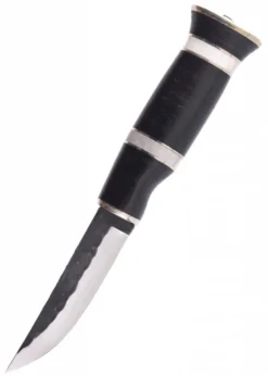 Jagdmesser mit Griff aus Leder, Wood Jewel