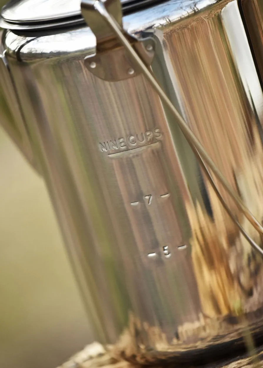 Kaffeekanne aus Edelstahl mit Perkolator