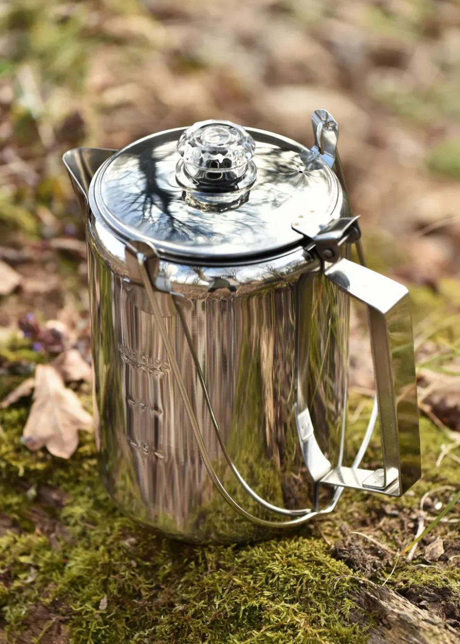 Kaffeekanne aus Edelstahl mit Perkolator
