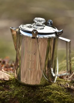Kaffeekanne aus Edelstahl mit Perkolator
