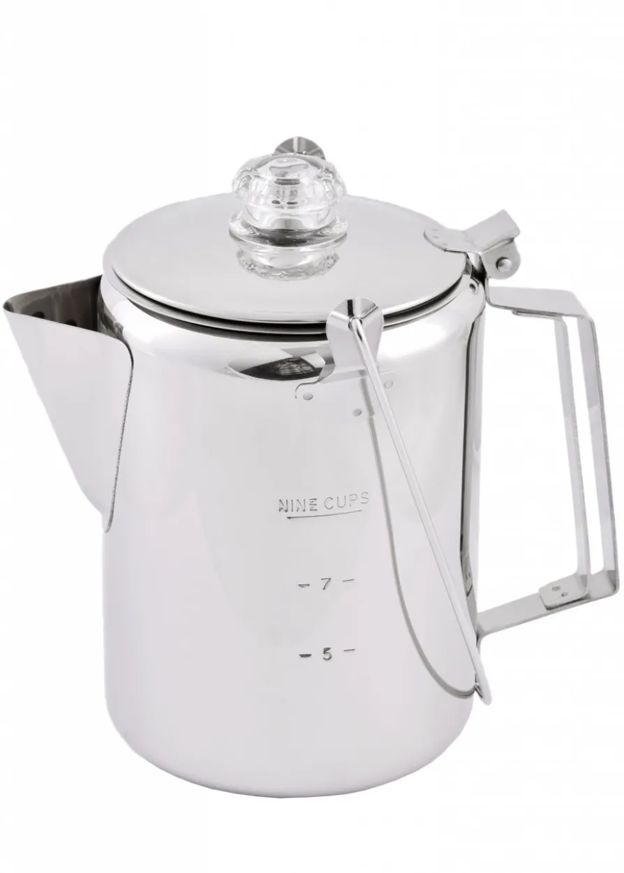 Kaffeekanne aus Edelstahl mit Perkolator
