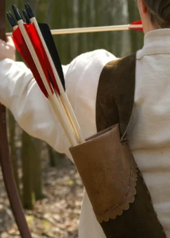 Köcher aus braunem Wildleder