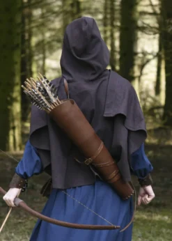 Köcher aus Leder, braun