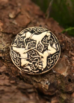 Keltische Bronzefibel Drei Pferde