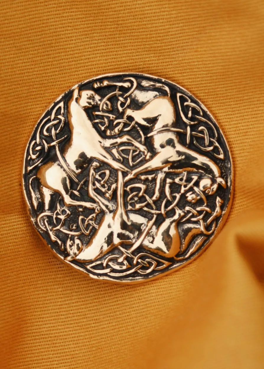 Keltische Bronzefibel Drei Pferde