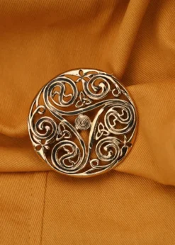 Keltische Brosche Triskele aus Bronze