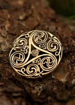 Keltische Brosche Triskele aus Bronze