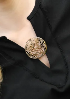 Keltische Brosche Triskele aus Bronze