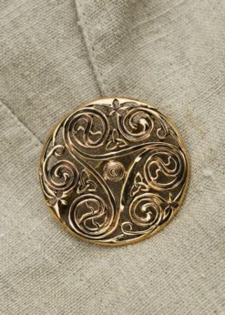 Keltische Brosche Triskele aus Bronze