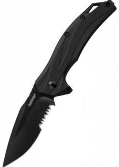Kershaw LATERAL, Schwarz, Wellenschliff, Taschenmesser