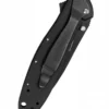Kershaw LEEK, Schwarz, Wellenschliff, Taschenmesser