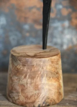 Kerzenhalter mit Holzsockel