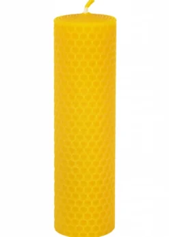 Kerze, reines Bienenwachs, Wabenplatten gerollt