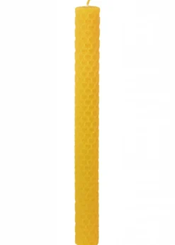 Kerze, reines Bienenwachs, Wabenplatten gerollt
