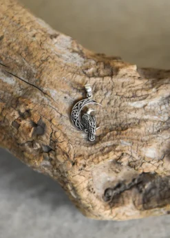 Kettenanhänger aus Silber - Rabe
