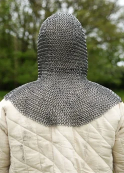 Kettenhaube mit dreieckigem Mundschutz, ID8mm, unbehandelt