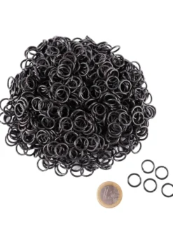 Kettenringe, 3 kg-Paket, unvernietet, brüniert 9 mm ID
