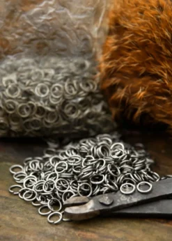 1kg Paket lose Kettenringe, unvernietet, ID8mm, Federstahl