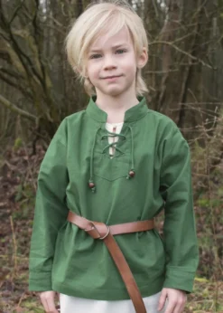 Kinder Mittelalter-Hemd Colin, grün
