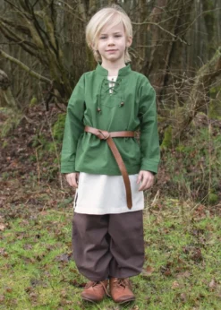 Kinder Mittelalter-Hemd Colin, grün