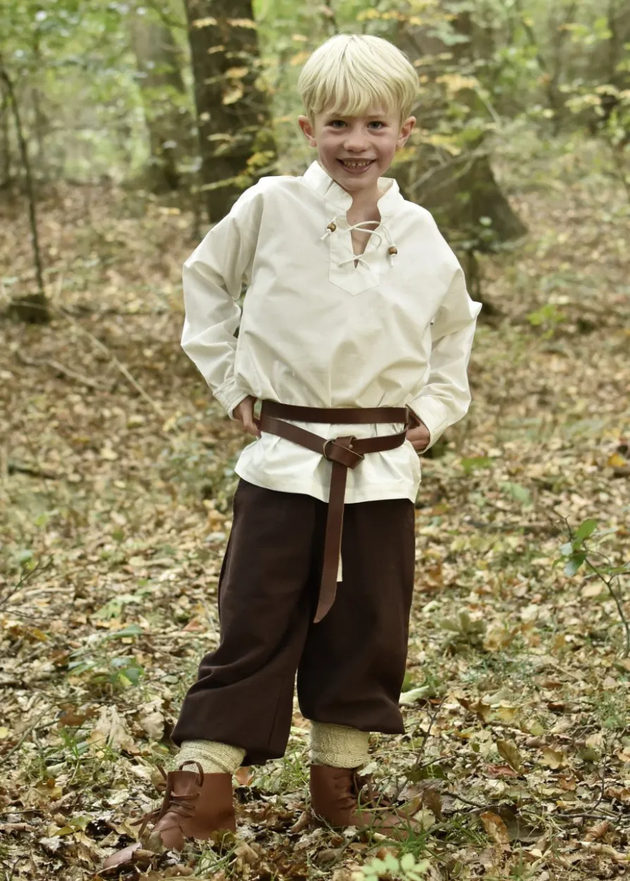 Kinder Mittelalter-Hemd Colin, natur